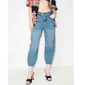 Frame Women's LLJ576 Chill Size 28 Blue The Lounge Jogger Cropped Jeans NWT